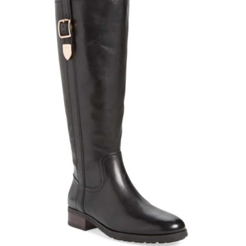 Coach Easton Black Leather Riding Booths size 5.5